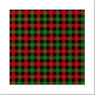 Red Green and Black Tartan Plaid Posters and Art